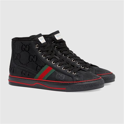 gucci mens high tops cheap|black gucci high top men's.